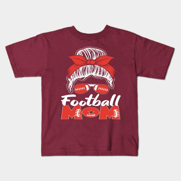 Football Mom Kids T-Shirt by David Brown